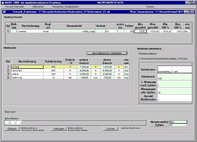 Mars2000 Parametrierungs Fenster